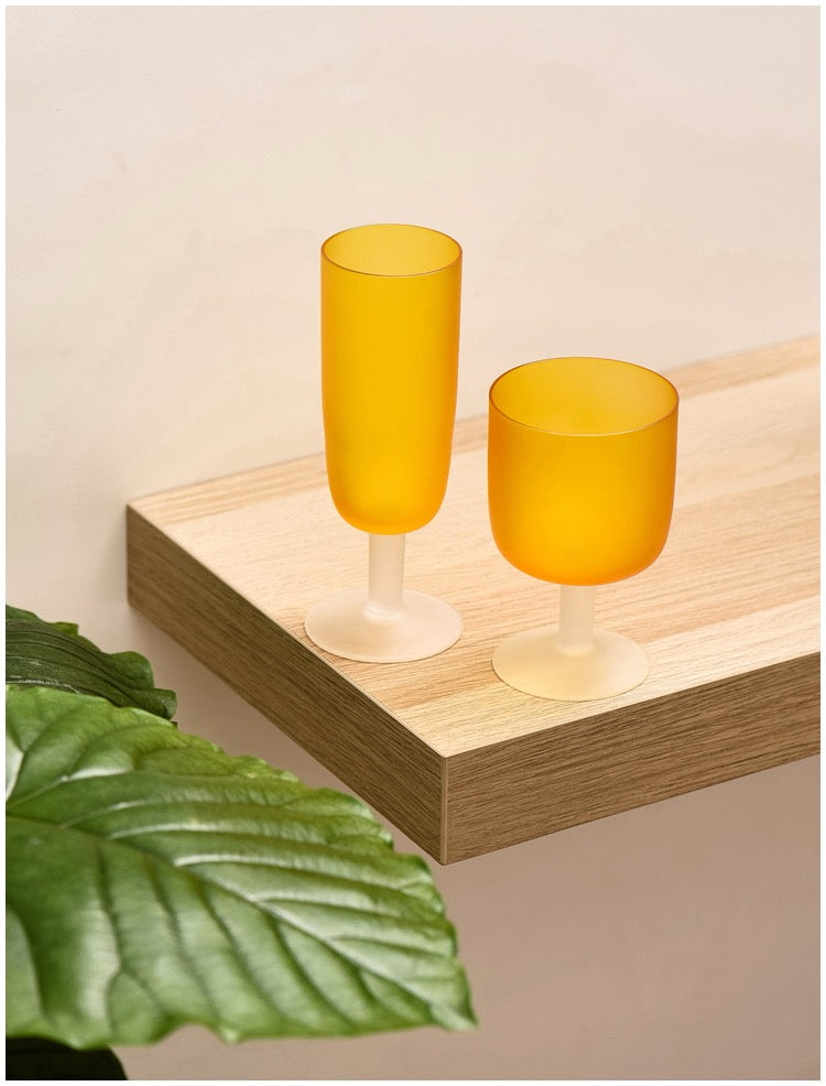 Sunset Frosted Glass Goblet