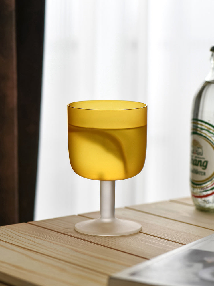 Sunset Frosted Glass Goblet