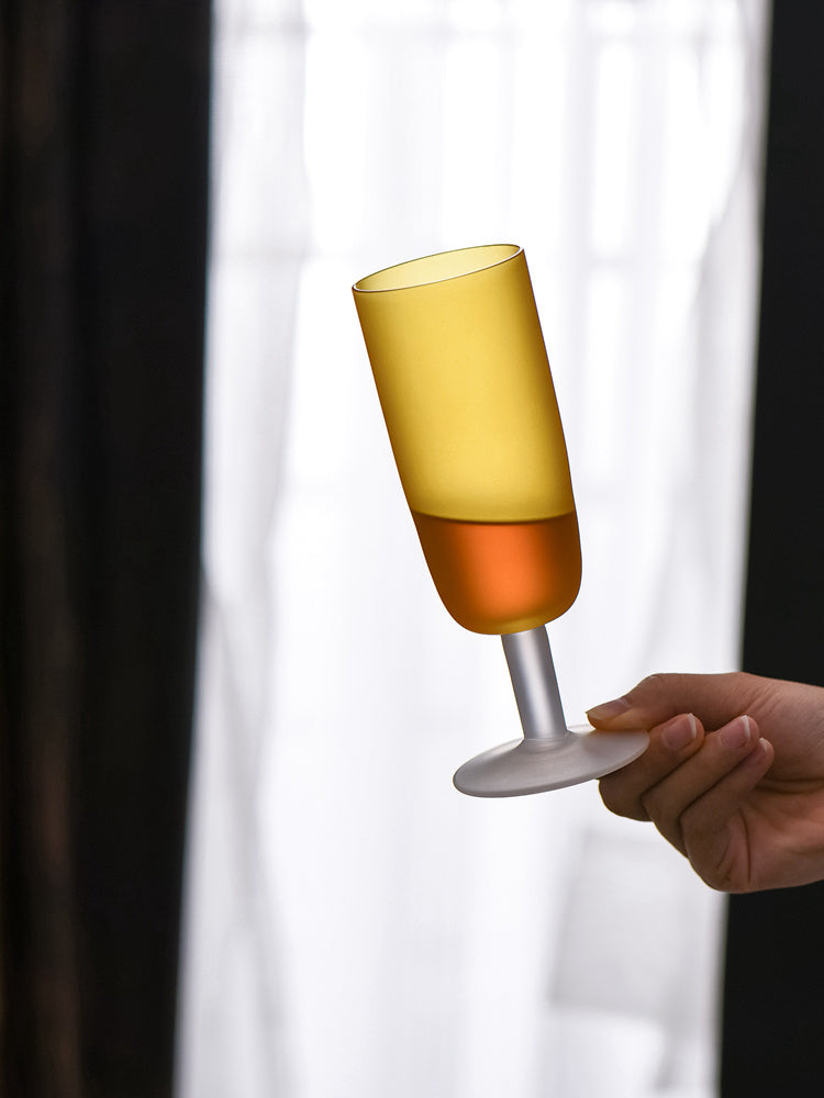 Sunset Frosted Glass Goblet