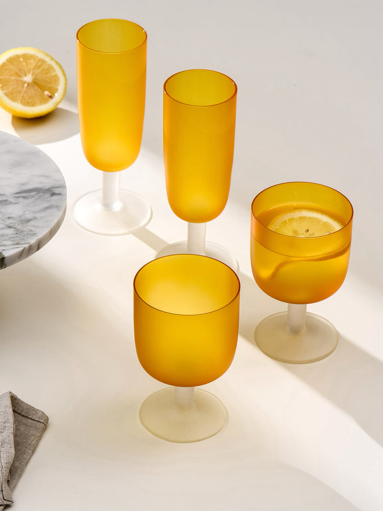 Sunset Frosted Glass Goblet