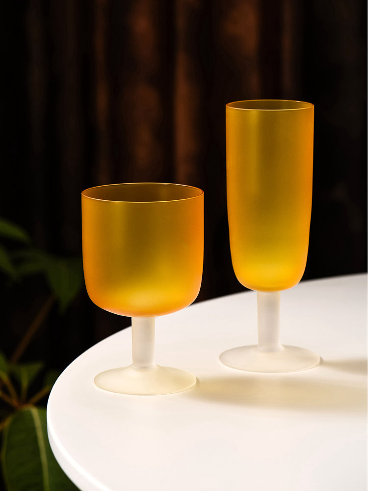Sunset Frosted Glass Goblet