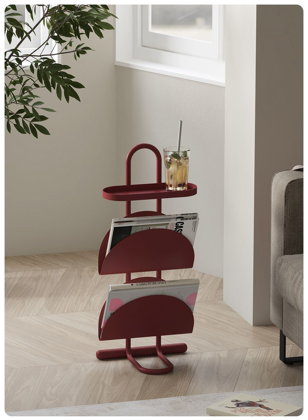 ArcTier Floor Magazine Stand