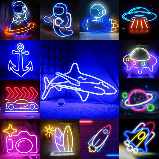 Cosmic Glow Neon LED Wall Light (USB, Adjustable Brightness)