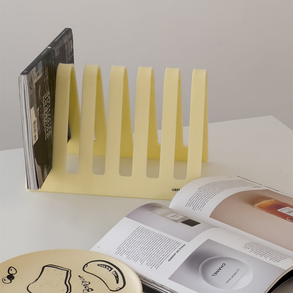 Ripple Acrylic Book & Magazine Stand