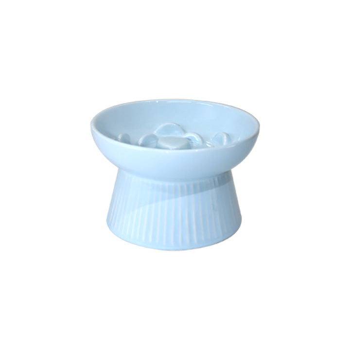 Elevated Slow Feeder Ceramic Pet Bowl