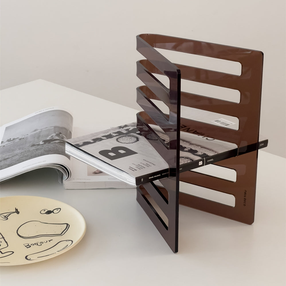 Ripple Acrylic Book & Magazine Stand