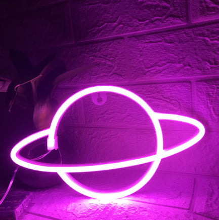 Cosmic Glow Neon LED Wall Light (USB, Adjustable Brightness)