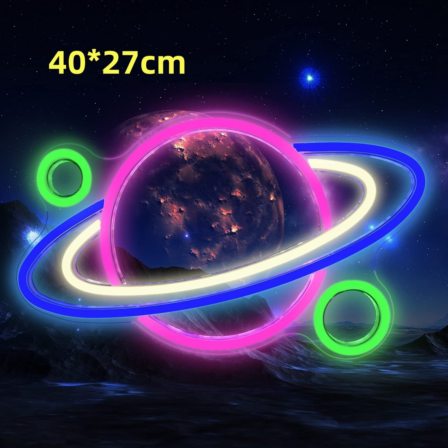 Cosmic Glow Neon LED Wall Light (USB, Adjustable Brightness)