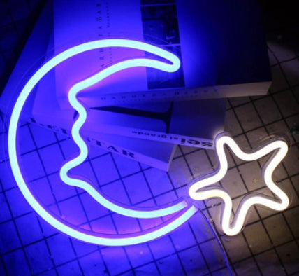 Cosmic Glow Neon LED Wall Light (USB, Adjustable Brightness)