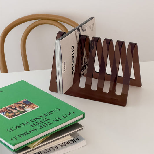 Ripple Acrylic Book & Magazine Stand