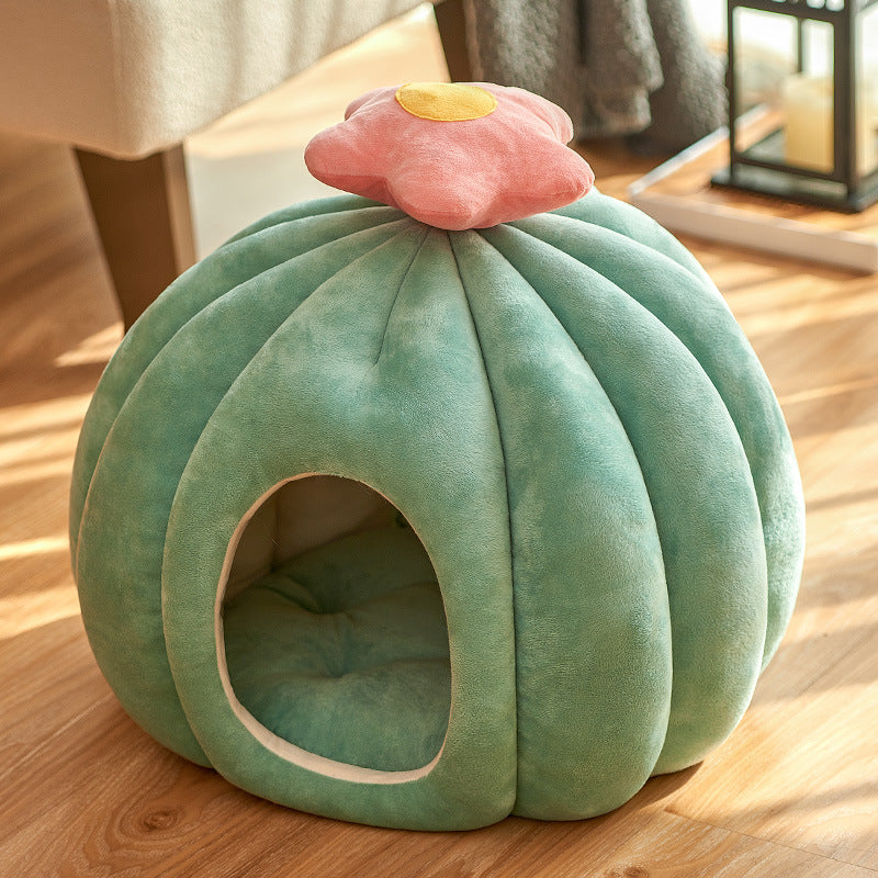 Pumpkin Cozy Cat House