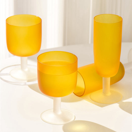 Sunset Frosted Glass Goblet