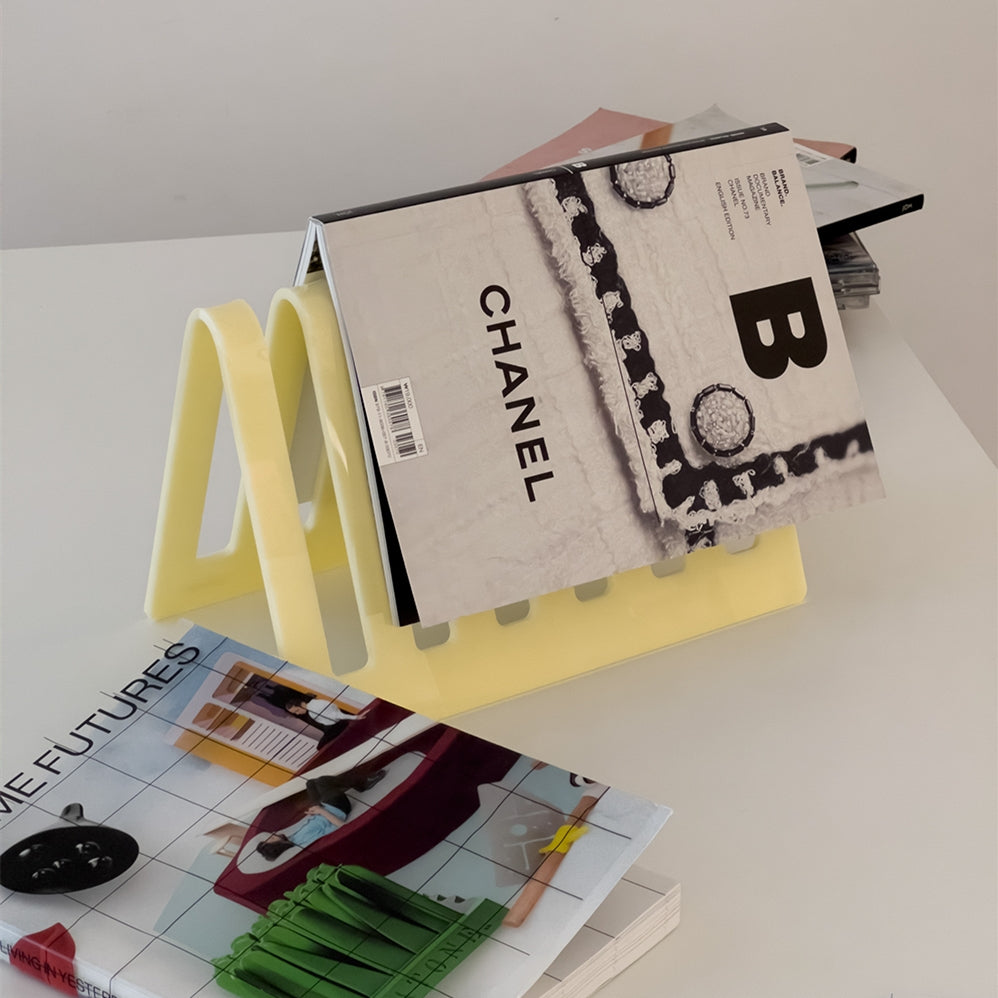 Ripple Acrylic Book & Magazine Stand