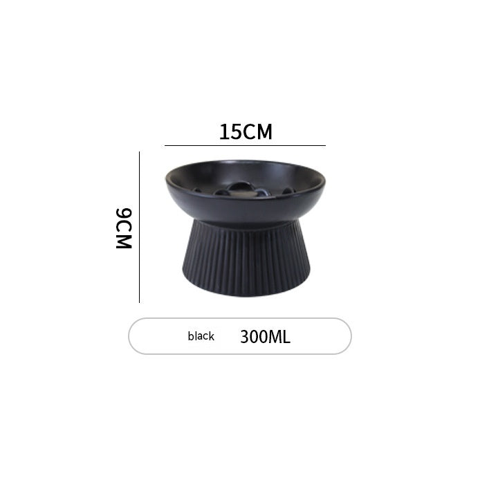 Elevated Slow Feeder Ceramic Pet Bowl